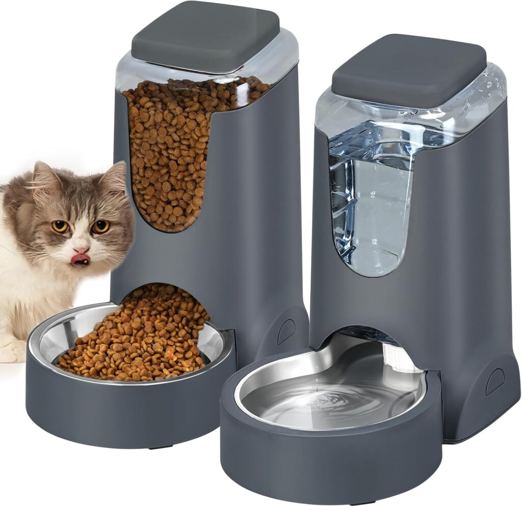HWONMTE Automatic Cat Feeder & Water Dispenser