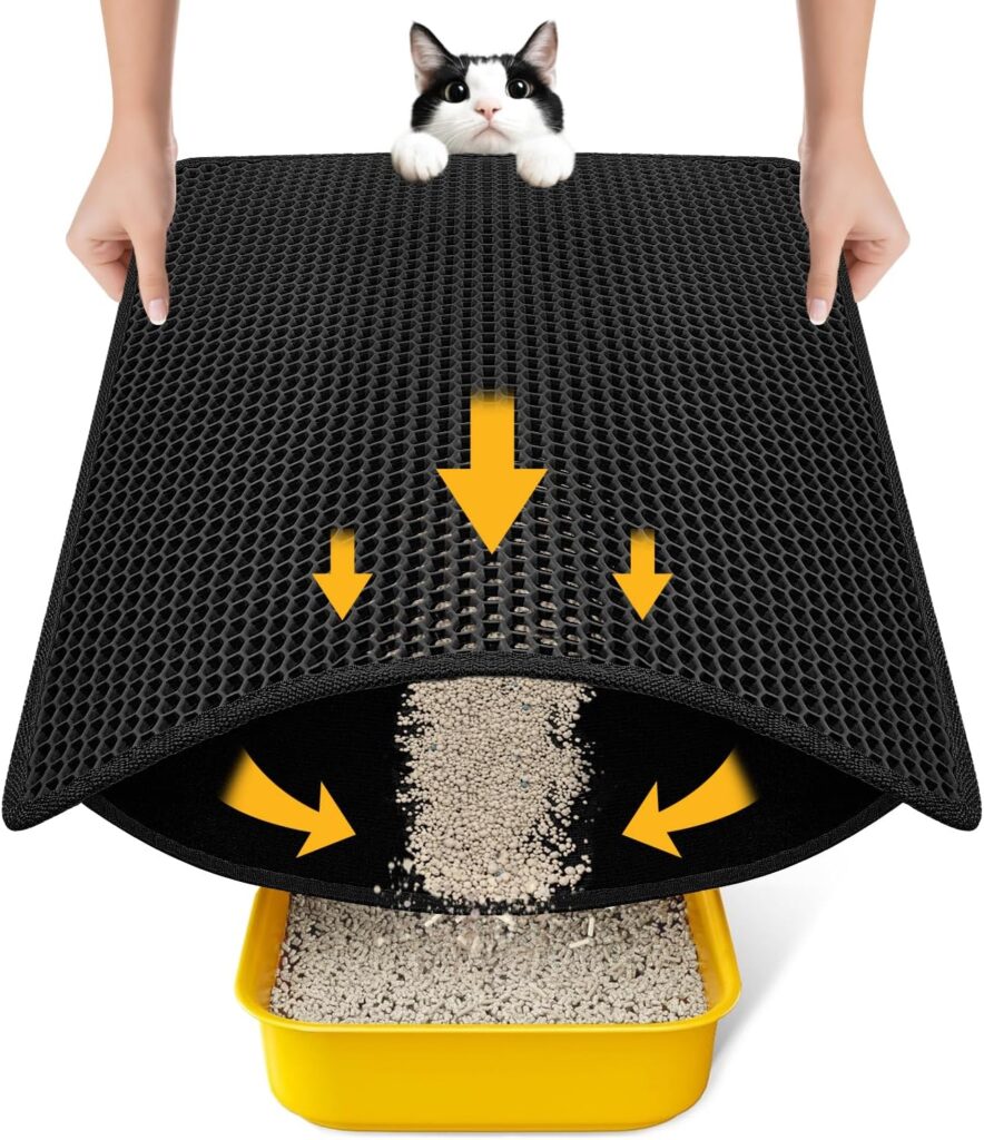 EVA honeycomb cat litter mat for litter scatter control